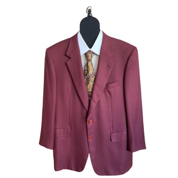Brioni Burgundy Blazer 100% Cashmere